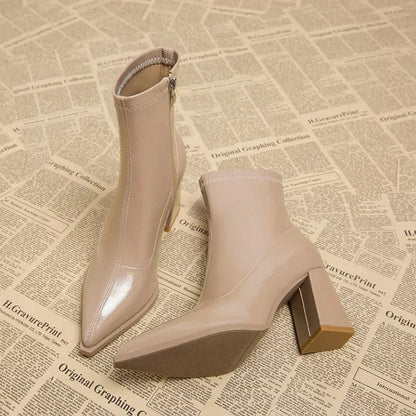 Patent Leather Heeled Boots | Milan™