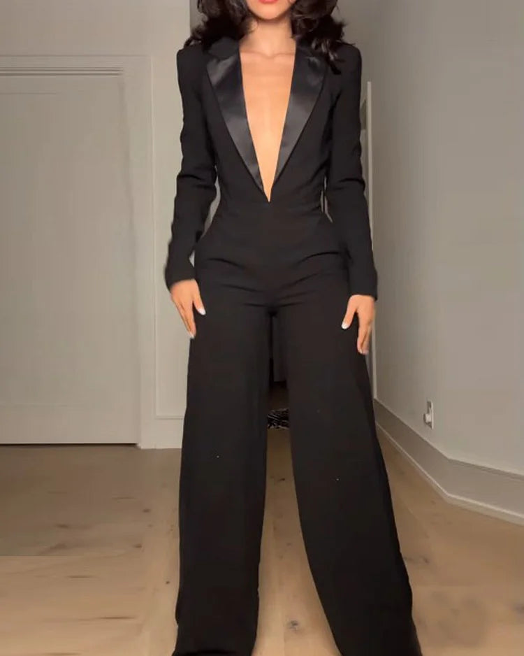 V-Neck Jumpsuit