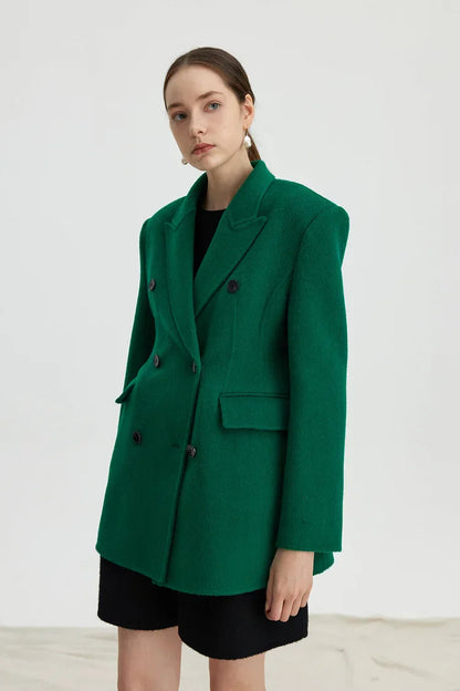 Wool Button-Down Blazer