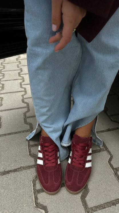 Retro-Modern Burgundy Sneakers