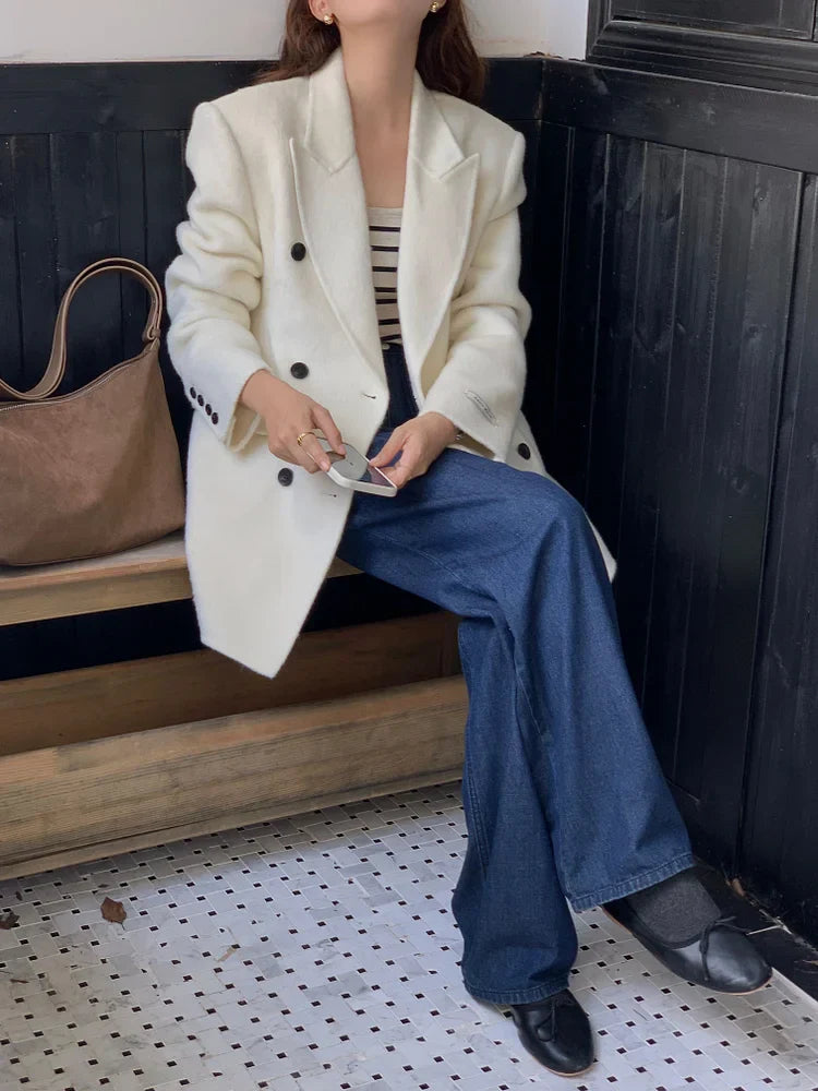 Wool Button-Down Blazer