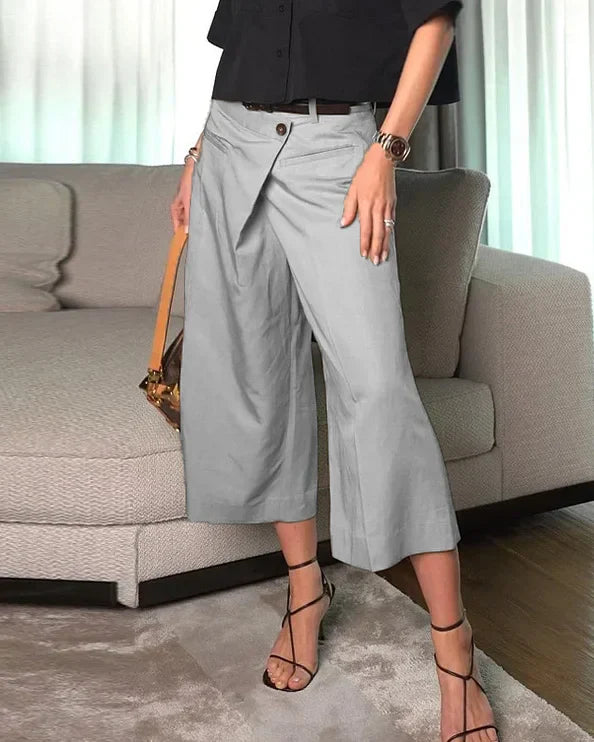 Desiré Set - Short Sleeve Lapel Top and 8-Point Trousers