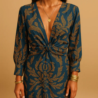 Felisa Dress - Vintage Print