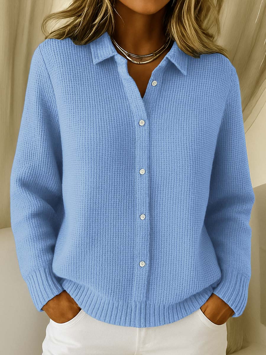 Carmela | Textured Knit Button-Up Jacket