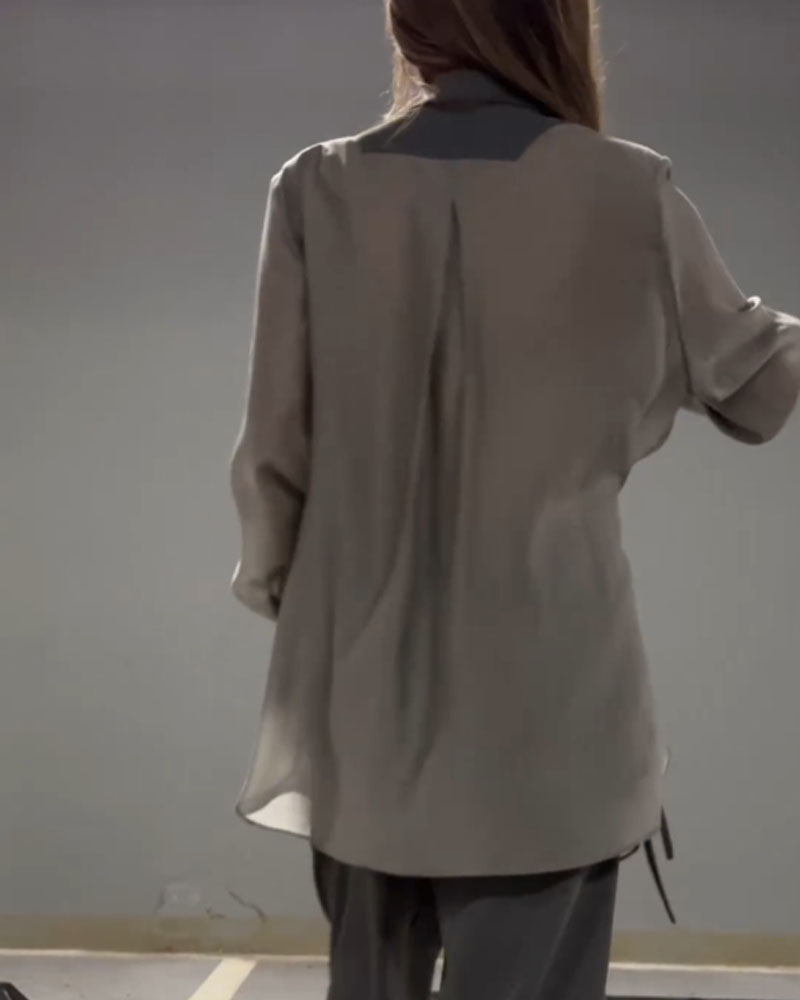 Urban Mosaic: Patchwork Shirt and Pants Set