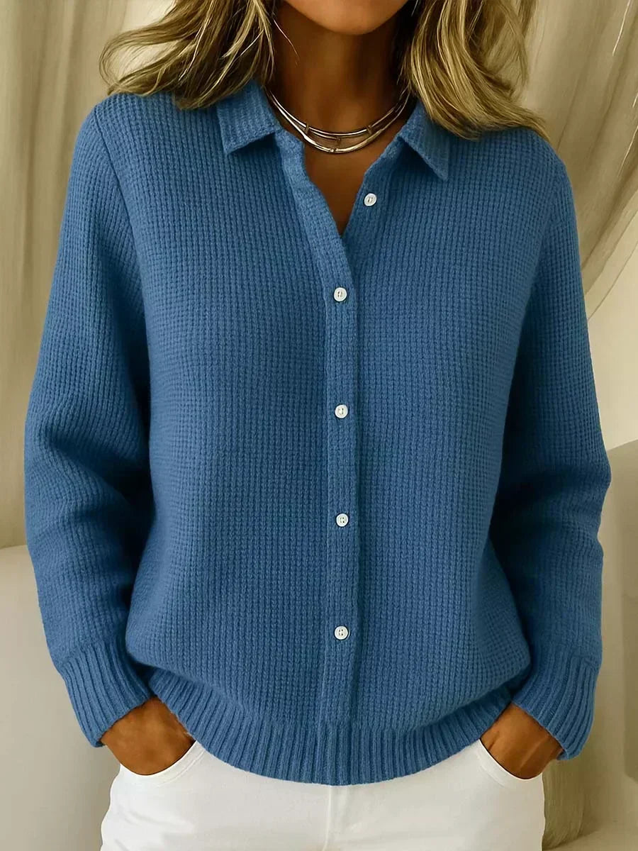 Carmela | Textured Knit Button-Up Jacket