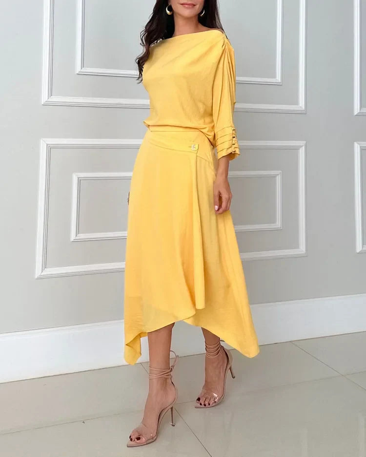 Cora Set - Two-Piece with Strapless Neckline and Long Sleeves