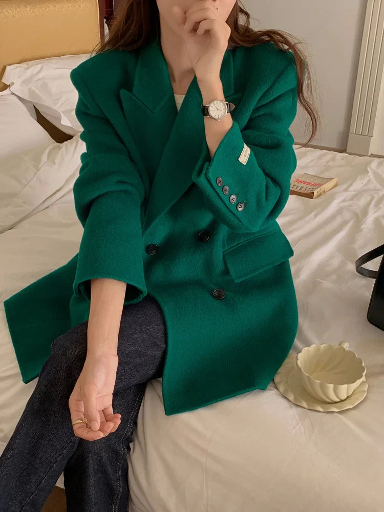 Wool Button-Down Blazer