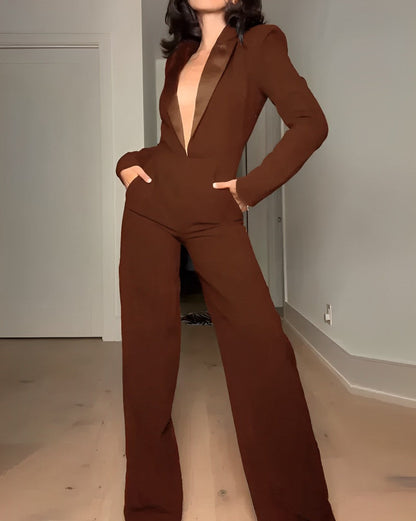 V-Neck Jumpsuit