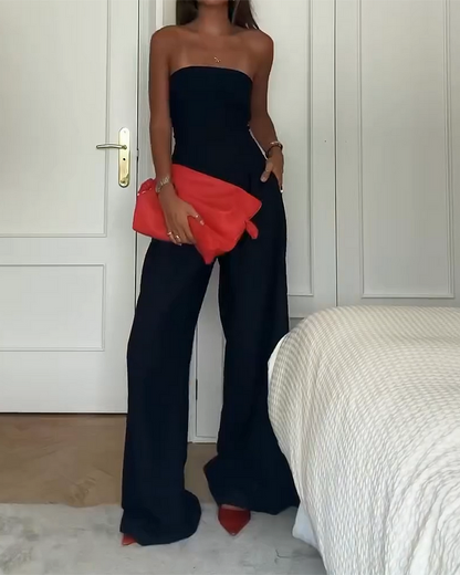 Mila: Strapless Jumpsuit