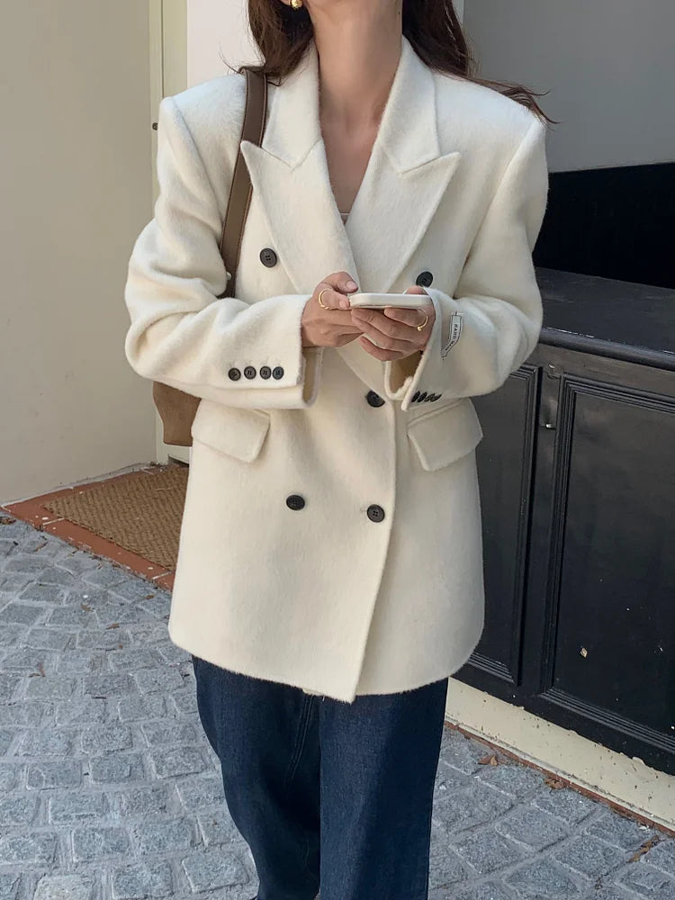 Wool Button-Down Blazer