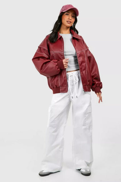 Red Oversized Jacket
