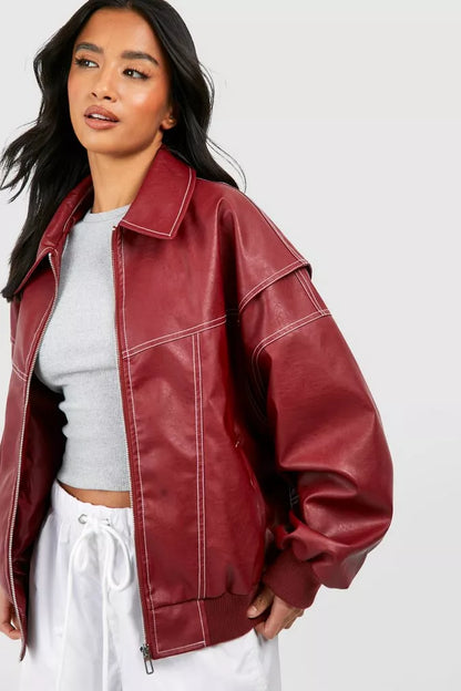 Red Oversized Jacket