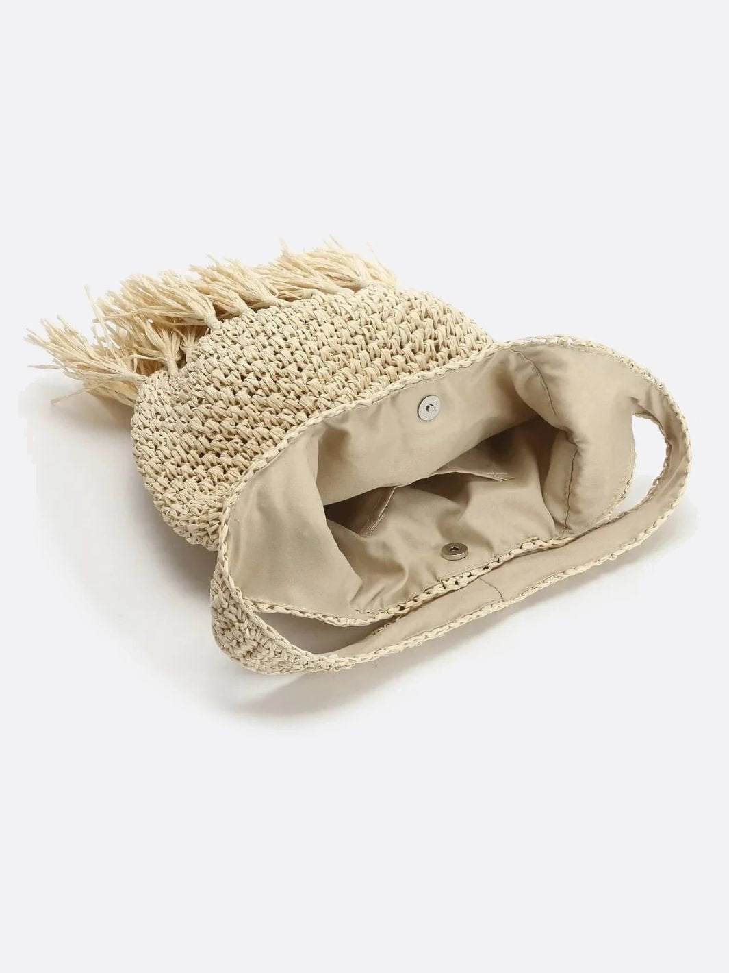 Fringed Straw Hobo Bag – Lightweight Boho Style for Summer