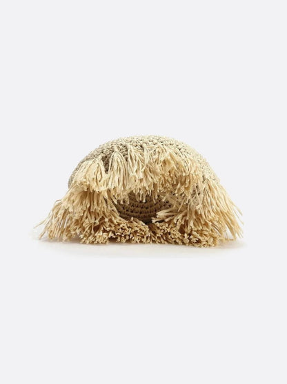 Fringed Straw Hobo Bag – Lightweight Boho Style for Summer