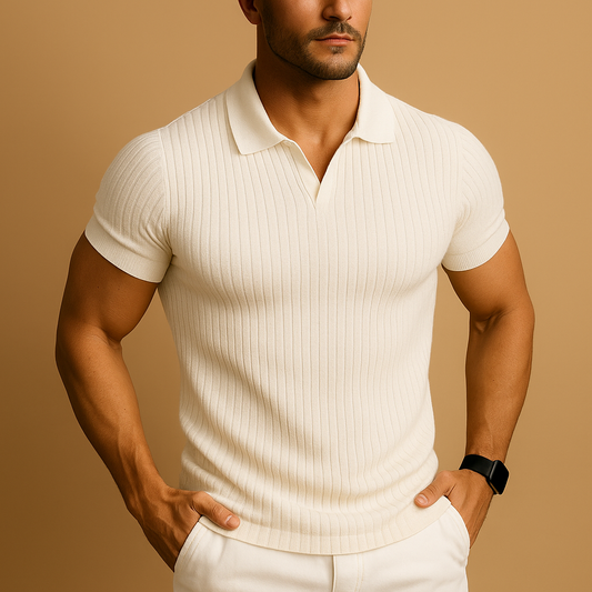 Adrien – Men's Chic Casual Ribbed Polo