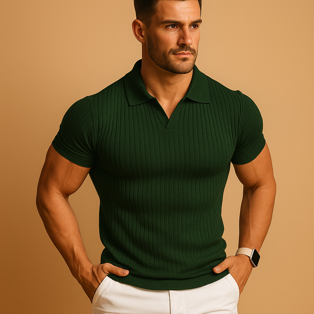 Adrien – Men's Chic Casual Ribbed Polo