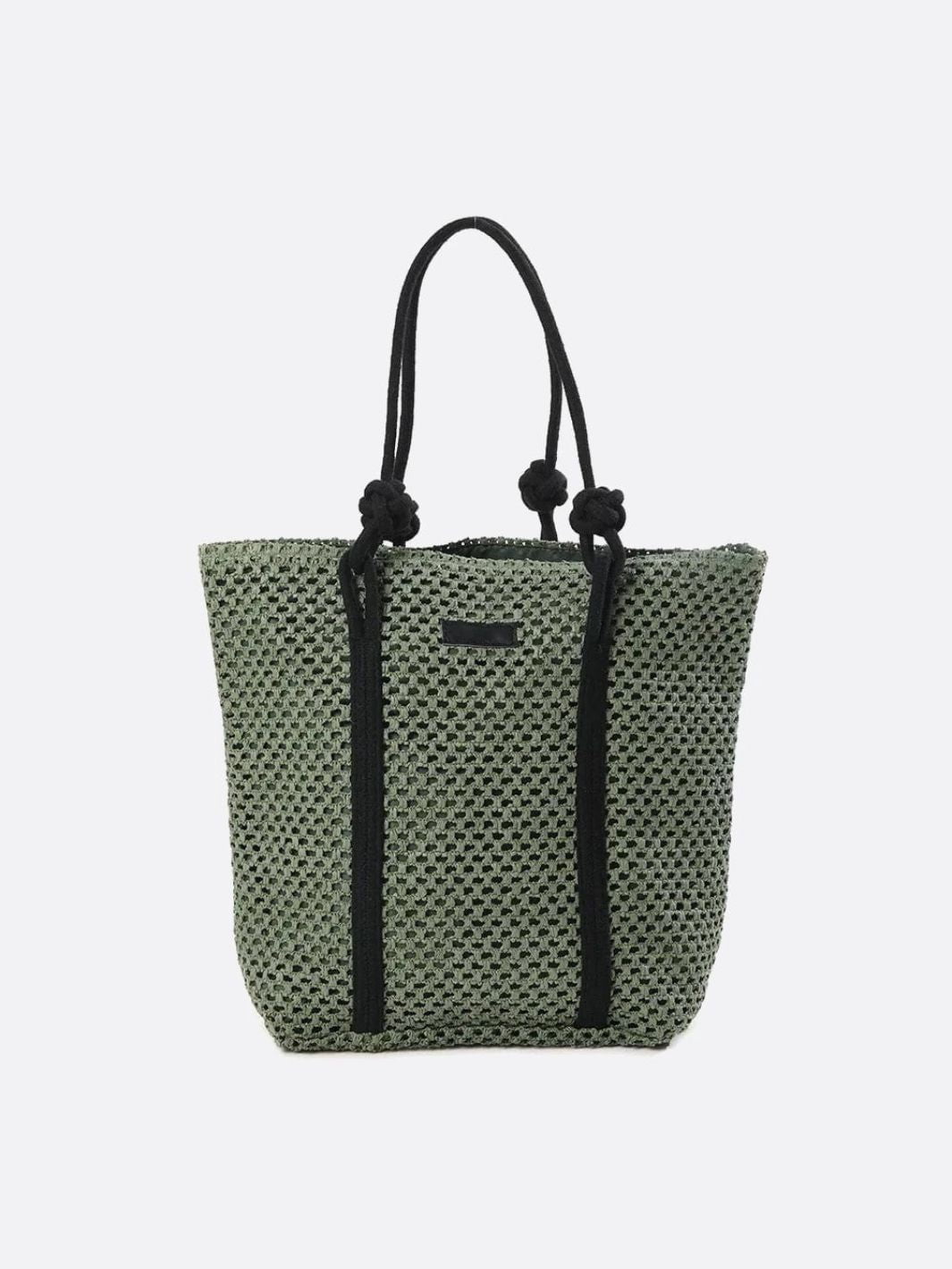 Large Woven Straw Tote Bag with Rope Handles