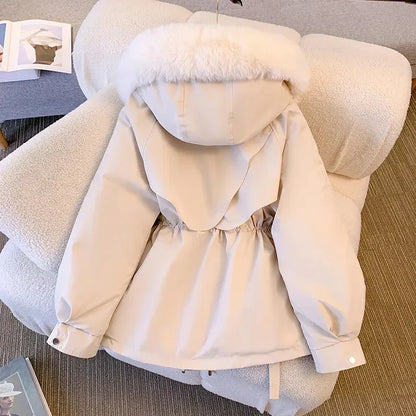 Maylene - Waterproof Coat with Faux Fur Lined Hood