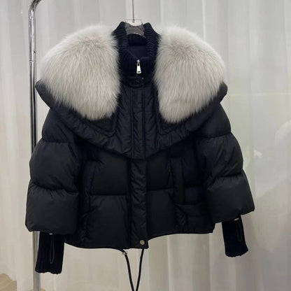 Lucie Down Jacket with Faux Fur