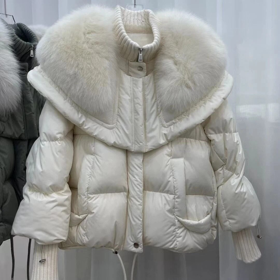 Lucie Down Jacket with Faux Fur