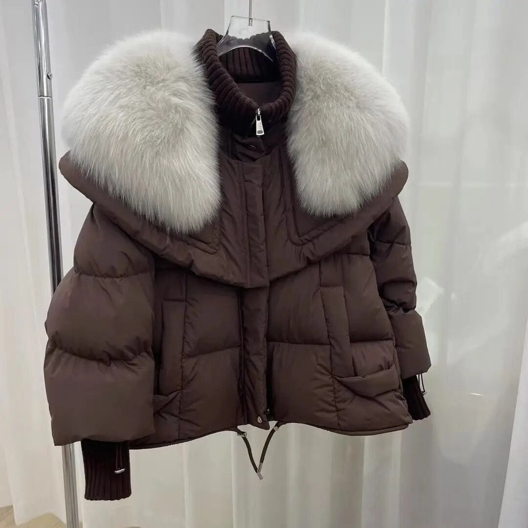 Lucie Down Jacket with Faux Fur