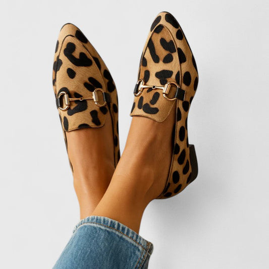 Leticia | Women's orthopedic summer loafers with animal print