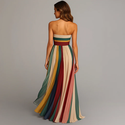 Juliana- Pleated chiffon dress