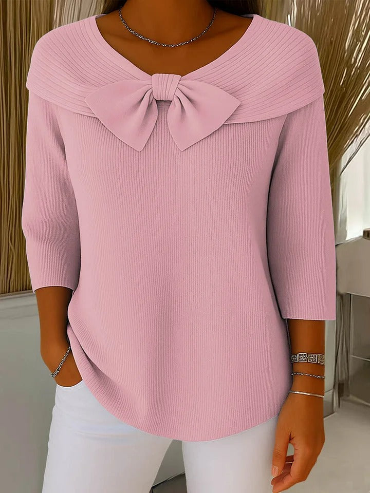 Trinidad | Bow-Detail Crewneck Sweater