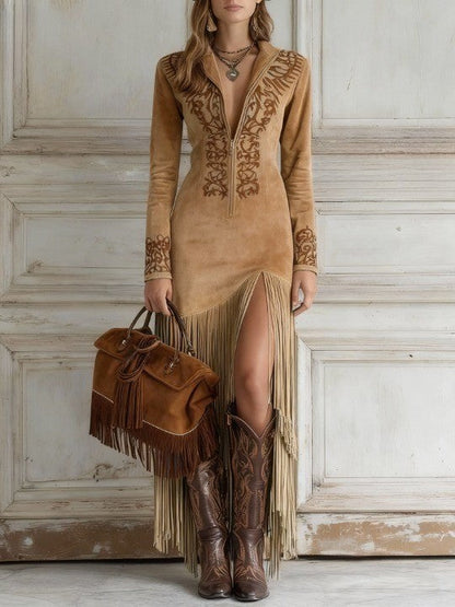 Western-style maxi dress - Luccia