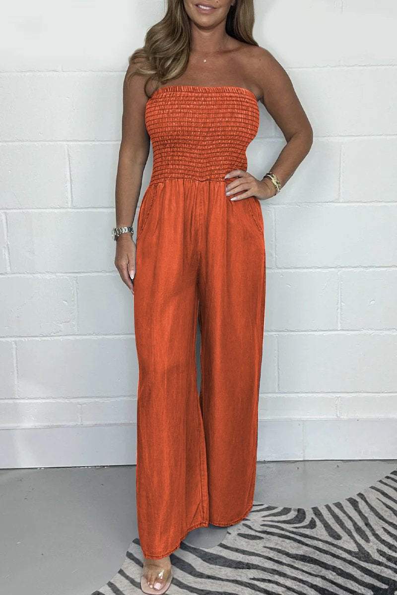 Paula- Washed Denim Jumpsuit
