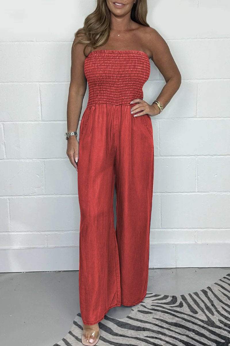 Paula- Washed Denim Jumpsuit