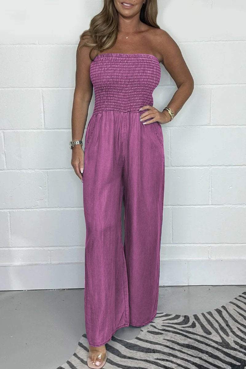 Paula- Washed Denim Jumpsuit