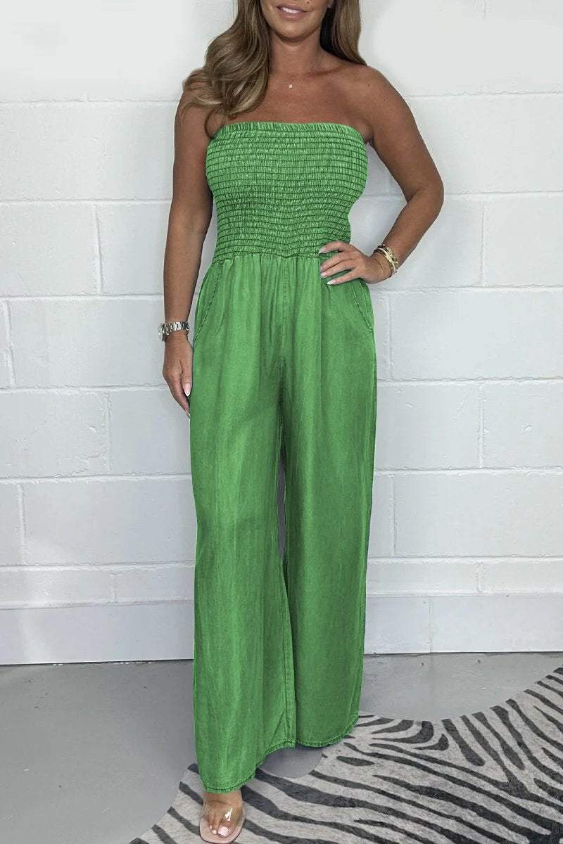 Paula- Washed Denim Jumpsuit