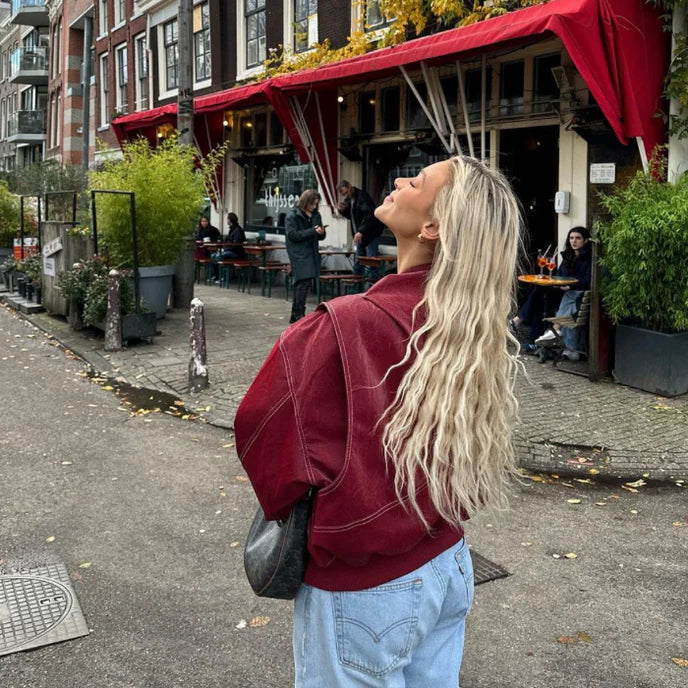 Red Oversized Jacket