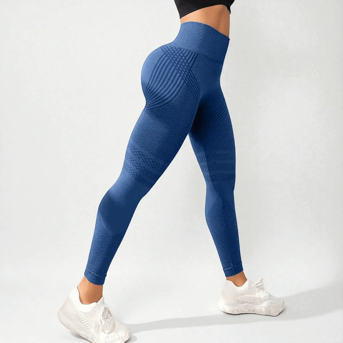 3D Compression Leggings - Dark Blue