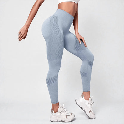 3D Press Leggings - Light Blue