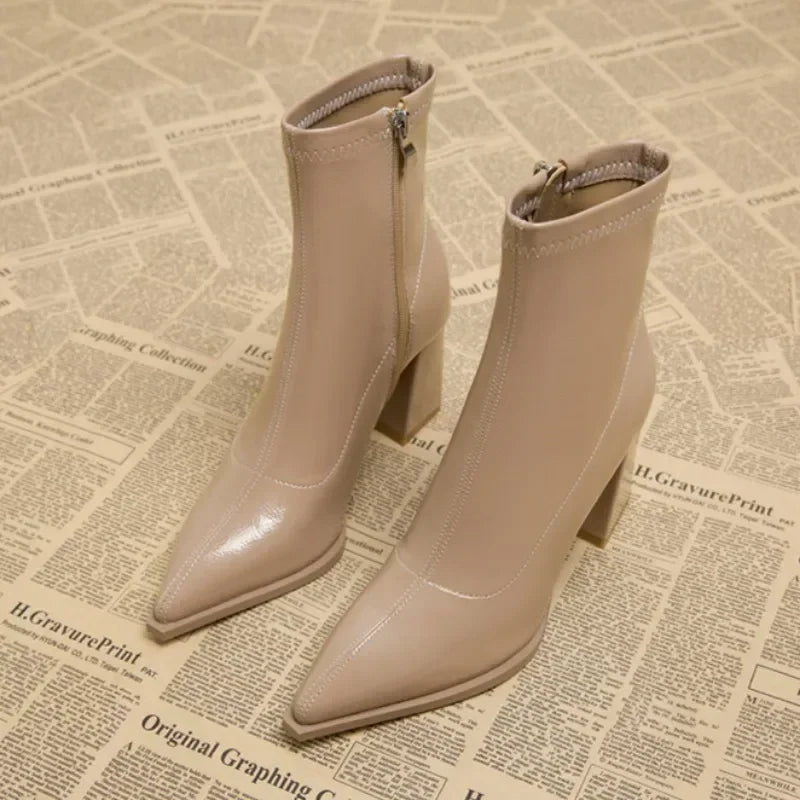 Patent Leather Heeled Boots | Milan™