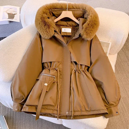 Maylene - Waterproof Coat with Faux Fur Lined Hood