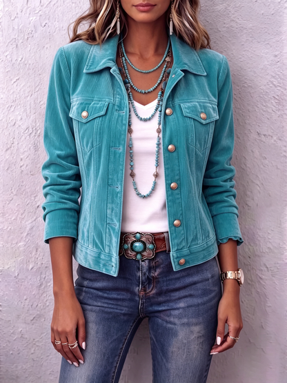 Vintage boho-inspired velvet jacket
