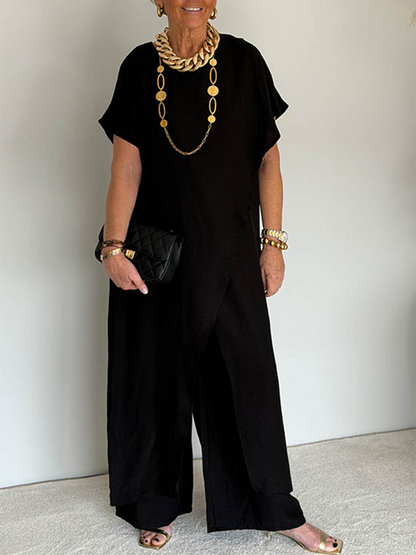 Adelina - loose-fitting asymmetrical set, elegant and comfortable
