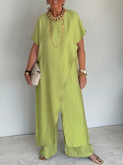 Adelina - loose-fitting asymmetrical set, elegant and comfortable