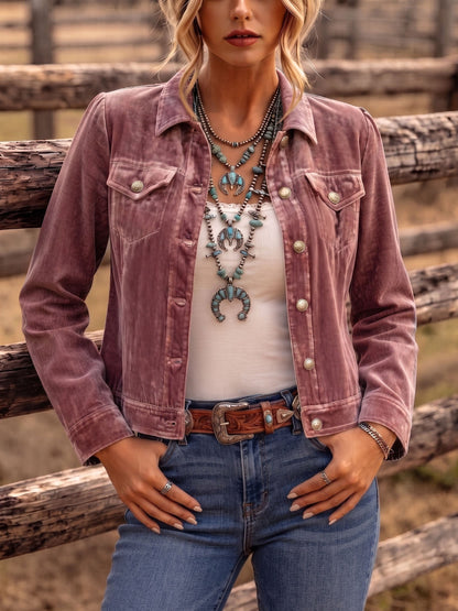 Vintage boho-inspired velvet jacket