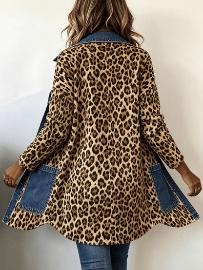 Lorena | Chaqueta Larga de Leopardo con Vaquero