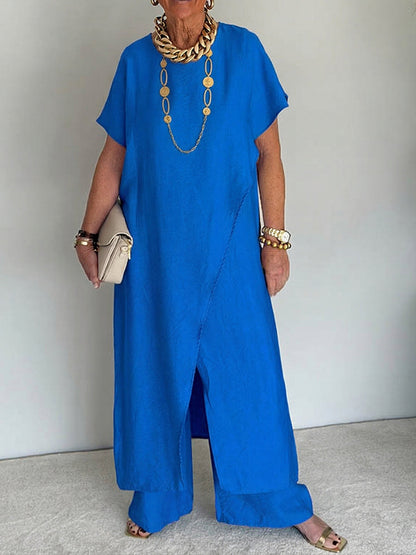 Adelina - loose-fitting asymmetrical set, elegant and comfortable