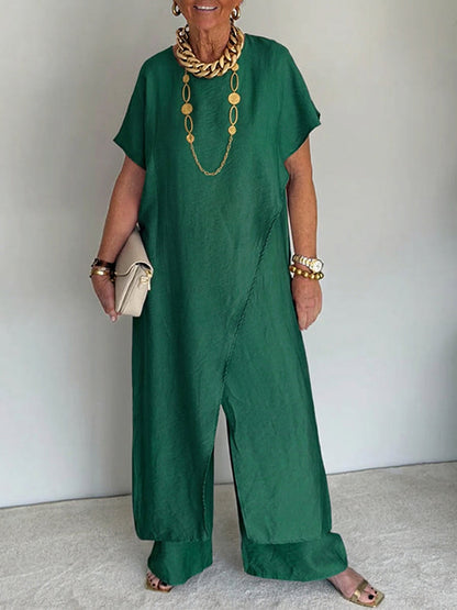 Adelina - loose-fitting asymmetrical set, elegant and comfortable