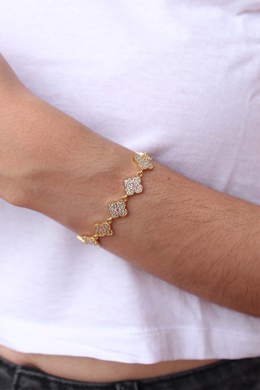 Clover zirconia bracelet