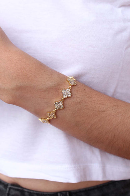 Clover zirconia bracelet