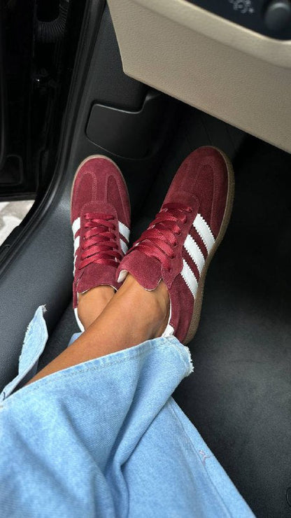 Retro-Modern Burgundy Sneakers