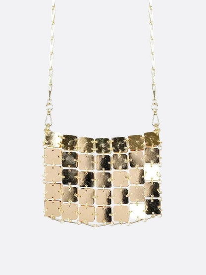 Gold metallic handbag - Monica